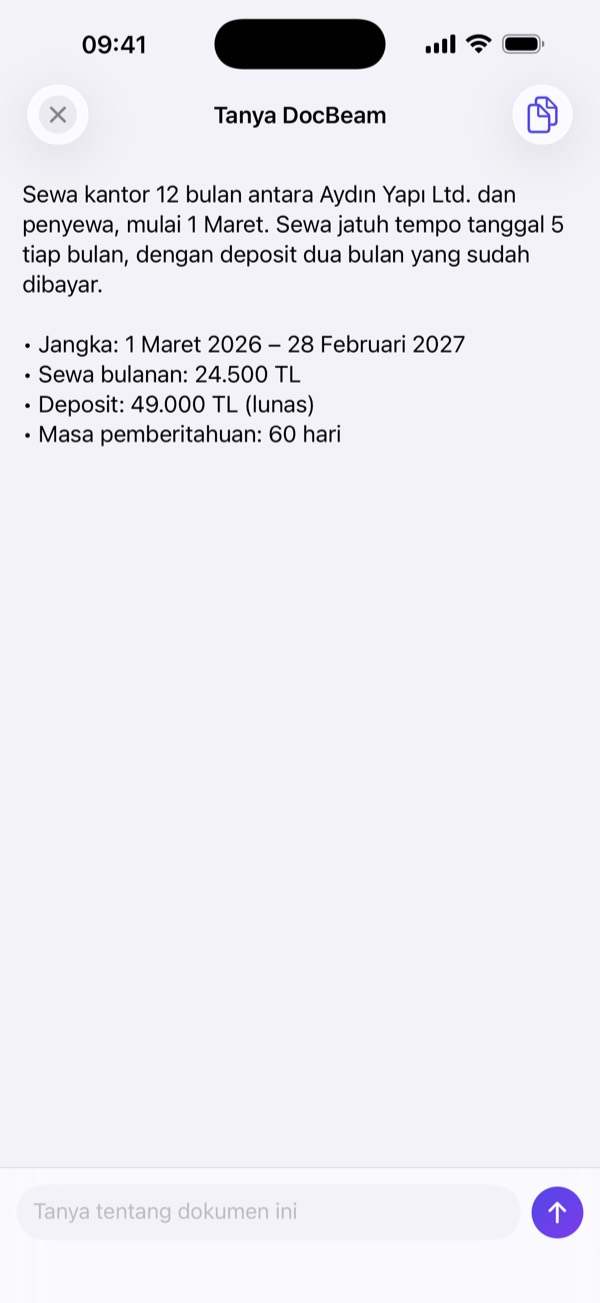 AI di perangkat merangkum dokumen hasil pindai